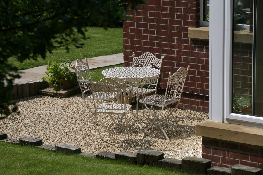 seating from corner of garden