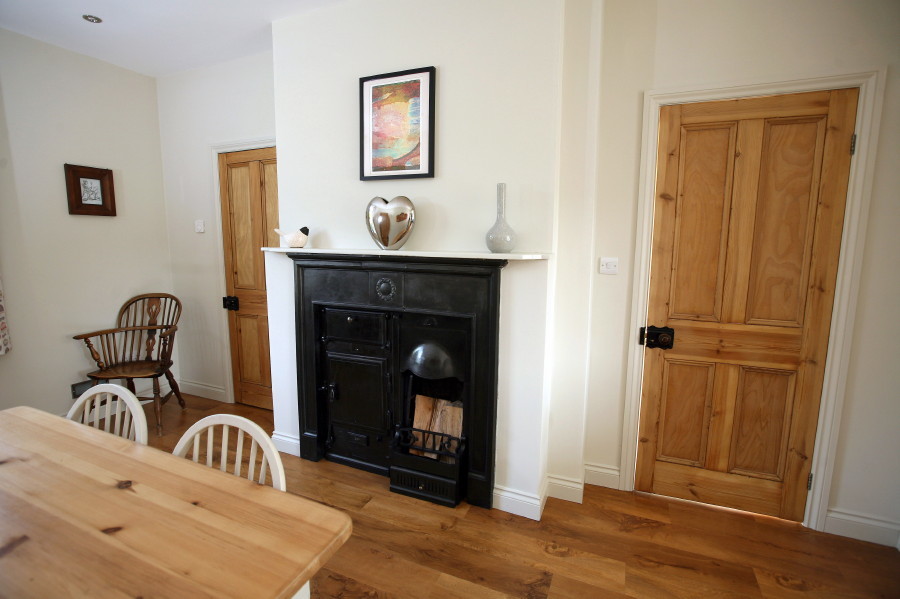 dining fireplace